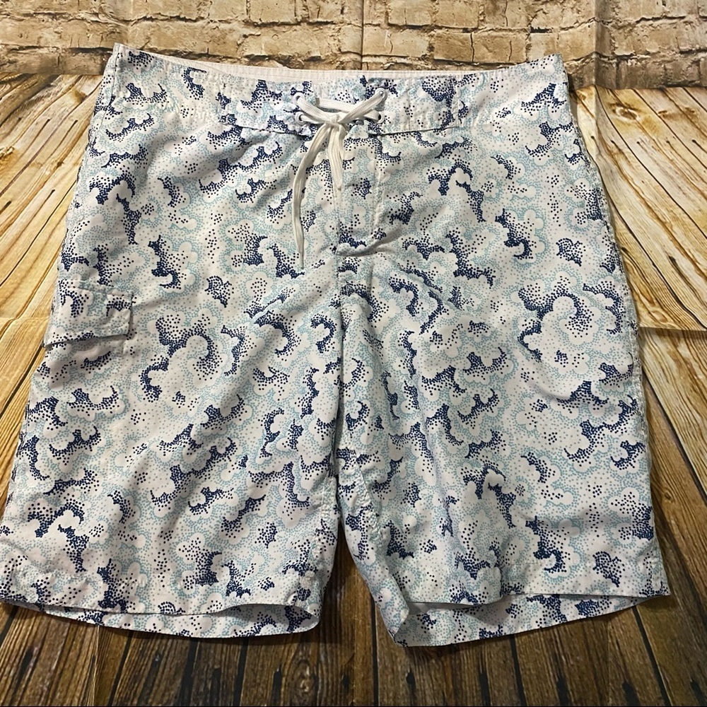 Old Navy Blue Catch My Drift Swim Board Shorts
